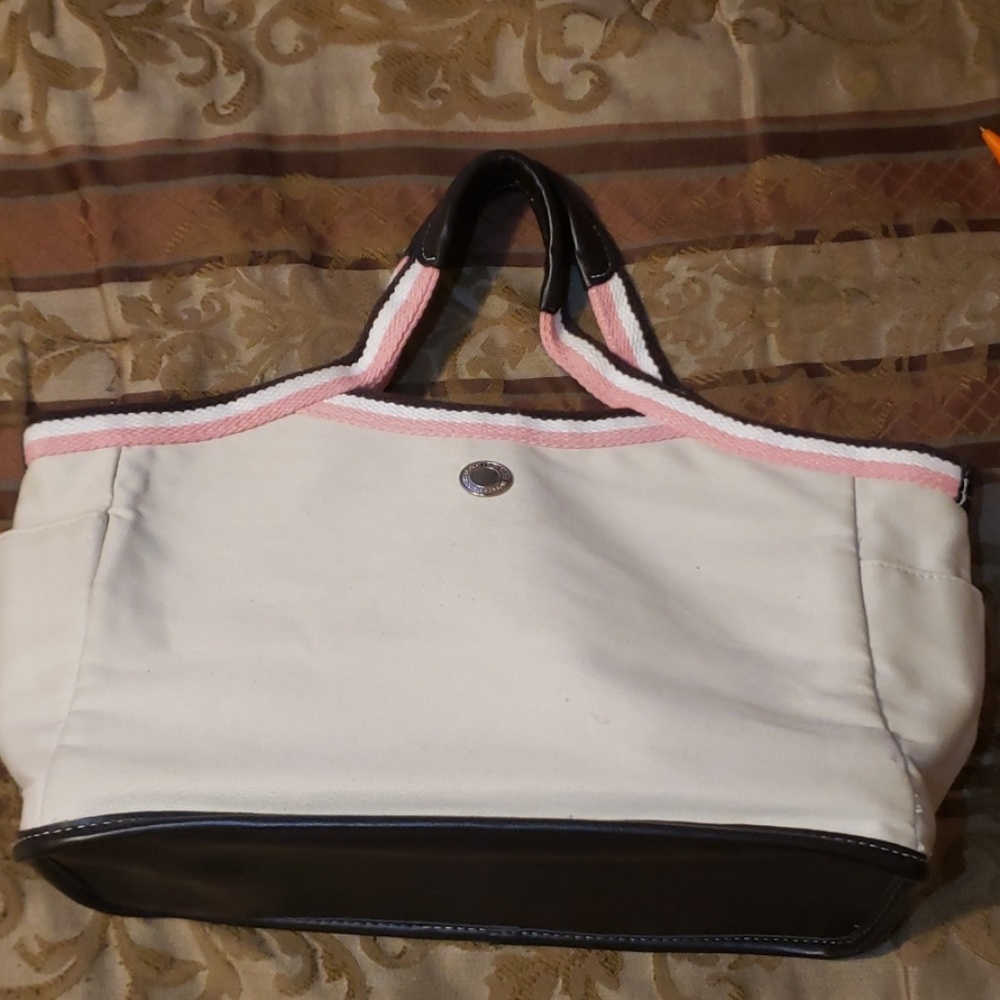 Victoria Secret Carry Bag - Tan/Pink/Brown